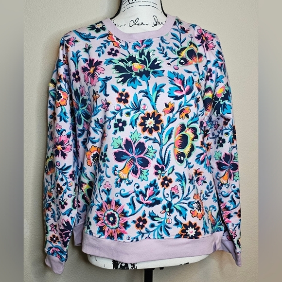 Vera Bradley Sweaters - Vera Bradley Women's French Terry Drop Crewneck Sweatshirt Size Medium-NWT